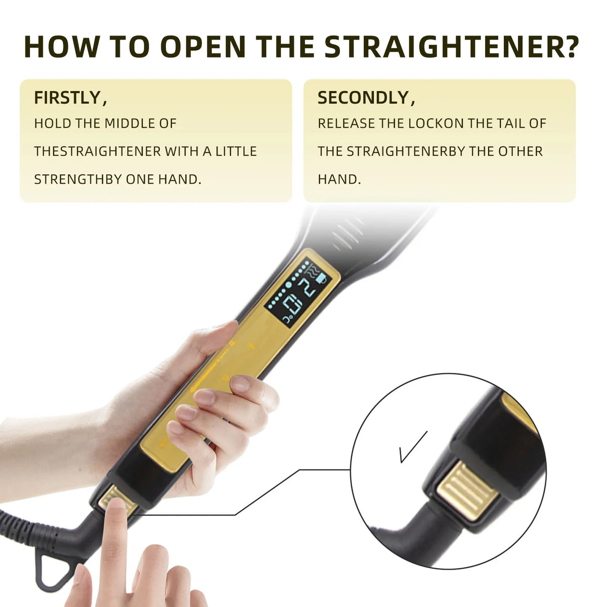 Titanium Plate Hair Flat Iron Professional 450°F Hair Straightener Curler Fast Heating Salon Styling Tool Dual Voltage