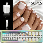 French Tip Press-On Toenails