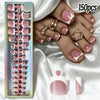 French Tip Press-On Toenails