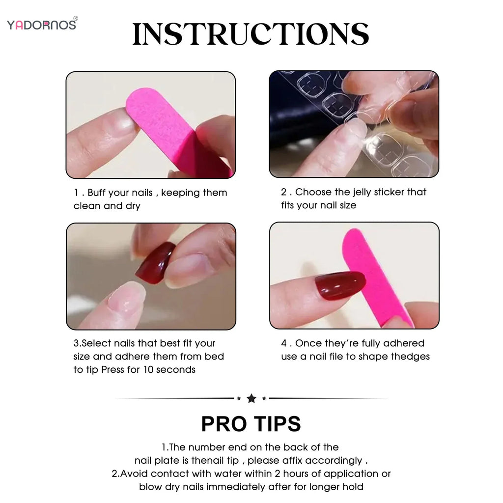 3D Flower Press-On Nails